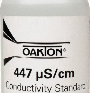 OAKTON Conductivity Calibration Solutions & Solutions Sets; Type: Conductivity/TDS Solution Pint Bottle ; Conductivity: 447 µS ; Accuracy (%): 1.0 ; For Calibrating: TDS ; For Testing: TDS ; Standards: ISO 9000; NIST WD00653-47