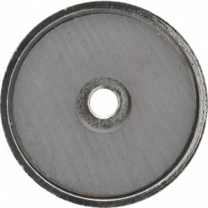 MAG-MATE 11 Lb Max Pull Force, 9/32" Overall Height, 1.41" Diam, Ceramic Cup Magnet MX1500