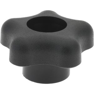 GIBRALTAR Star Knob: 1-3/4" Head Dia, 5-Point, Polypropylene, Black KNH1-HEX5S3A--