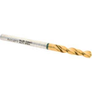 ACCUPRO Screw Machine Drill Bit: #25 (0.1495) Dia, 130 deg, Cobalt 1GB0379-AC