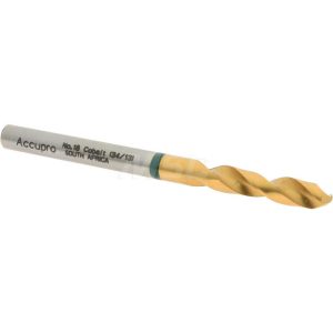 ACCUPRO Screw Machine Drill Bit: #18 (0.1695) Dia, 130 deg, Cobalt 1GB0431-AC