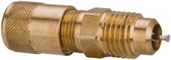 PARKER 1/8-27 Male Pipe, 500 Max psi, 1/8 Tube OD, Male Connector Access Valve AVU1-2
