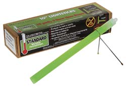 CYALUME SnapLight with Hole & Stand: Green, 10" OAL, 2 hr, Snap & Shake, 10 Pc 9-27049