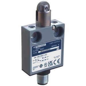 SQUARE D General Purpose Limit Switch: SPDT, NC, Parallel Roller Plunger, Top 9007MS02S0084