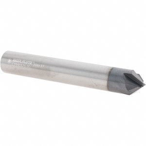VALUE COLLECTION Chamfer Mill: 3/8" Dia, 3/8" Shank Dia, 90 deg, 4 Flute, Solid Carbide, Single End 34820-85-D
