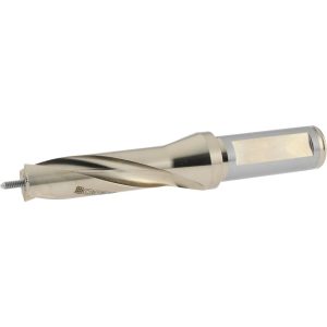SECO Replaceable-Tip Drill: 17 to 17.99 mm Dia, 2.36" Max Depth, 3/4" Weldon Flat Shank 02445832