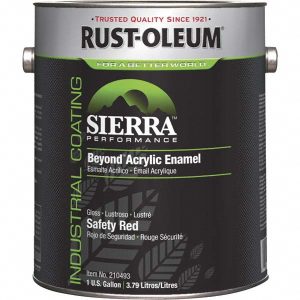 RUST-OLEUM Acrylic Enamel Paint: 1 gal, Safety Red, Gloss Finish 210493