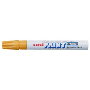 UNI-BALL Paint Pen: Orange, Oil Base, Bullet Tip 63607