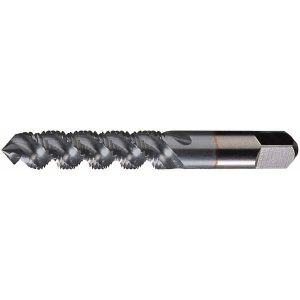 CLEVELAND Spiral Flute Tap: M5 x 0.80, Metric, 3 Flute, Bottoming, 2B Class of Fit, High Speed Steel, TICN Finish C58907