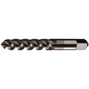 CLEVELAND Spiral Flute Tap: 1/4-28, UNC, 3 Flute, Bottoming, 2B Class of Fit, High Speed Steel, Oxide Finish C58443
