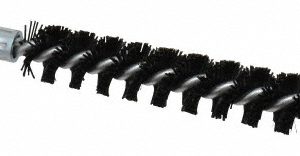 SCHAEFER BRUSH Single Stem/Spiral Condenser Tube Brush: 9/16" Dia, 6-1/4" OAL, Nylon Bristles 43713