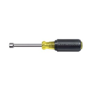 KLEIN TOOLS Nut Driver: 11/32" Drive, Hollow Shaft, Cushion Grip Handle, 6-3/4" OAL 630-11/32M