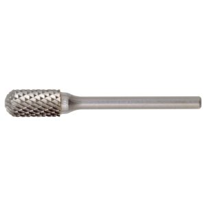 CLE-LINE Abrasive Burr: SC-3, 3/8" Cut Dia, Ball Nose Cylinder, Double Cut C17543