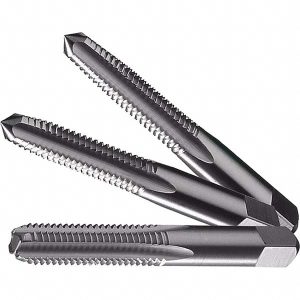 CLE-FORCE Tap Set: M16 x 2 Metric, 4 Flute, Bottoming Plug & Taper, Carbon Steel, Bright Finish C69550