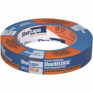SHURTAPE Painter's Tape: 24 mm Wide, 55 m Long, 5.5 mil Thick, Blue 202872