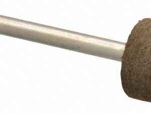 GRIER ABRASIVES 1/2" Max Dia x 1/2" Thick, Cylinder W185, Rubberized Point W185-J3-19357