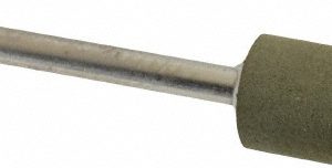 GRIER ABRASIVES 3/8" Max Dia x 2-1/4" Long, Cone B52, Rubberized Point B52-J1-19792
