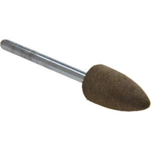 GRIER ABRASIVES 3/8" Max Dia x 2-1/4" Long, Cone B52, Rubberized Point B52-J3-19795