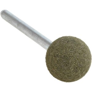 GRIER ABRASIVES 1/2" Max Dia x 1-3/4" Long, Ball B121, Rubberized Point B121-J1-19796