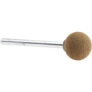 GRIER ABRASIVES 1/2" Max Dia x 1-3/4" Long, Ball B121, Rubberized Point B121-J1-19798