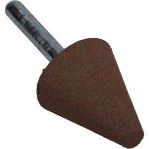 GRIER ABRASIVES 1" Max Dia x 2-1/4" Long, Cone A2, Rubberized Point A2-J1-19802