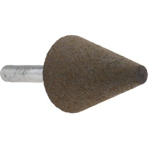 GRIER ABRASIVES 1" Max Dia x 2-1/4" Long, Cone A2, Rubberized Point A2-J3-19803