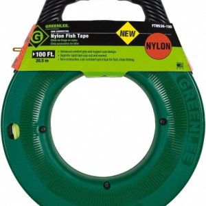 GREENLEE 100 Ft. Long x 3/16 Inch Wide, Nylon Fish Tape FTN536-100