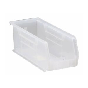 QUANTUM STORAGE Plastic Hopper Stacking Bin: Clear QUS224CLCS