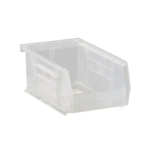 QUANTUM STORAGE Plastic Hopper Stacking Bin: Clear QUS220CLCS