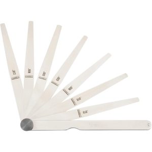 STARRETT 8 Piece, 0.002 to 0.015" Thick, Tapered Feeler Gage Set 50652
