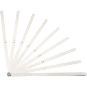 STARRETT 8 Piece, 0.002 to 0.015" Thick, Parallel Feeler Gage Set 50654