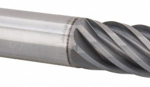 ACCUPRO Corner Radius End Mill: 1/2" Dia, 1-1/4" LOC, 0.03" Radius, 7 Flutes, Solid Carbide 58751108