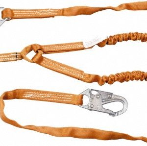 MILLER 6' Long, 310 Lb Capacity, 2 Leg Locking Snap Hook Harness Shock Absorbing Lanyard T5121-Z7/6FTAF
