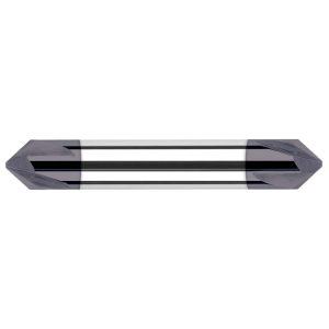HARVEY TOOL Chamfer Mill: 1/2" Dia, 1/2" Shank Dia, 120 deg, 4 Flute, Solid Carbide, Double End 18660-C3