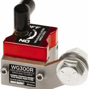 MAG-MATE 300 Amps Grounding Capacity, 2-3/4" High, Rare Earth Magnetic Welding & Fabrication Ground Clamp WG300R