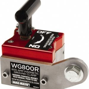 MAG-MATE 800 Amps Grounding Capacity, 4-5/8" High, Rare Earth Magnetic Welding & Fabrication Ground Clamp WG800R