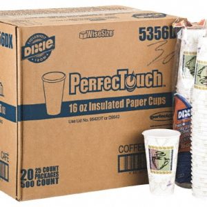 DIXIE Pack of (500) Dixie Insulated Paper Hot Cups, 16 oz DXE5356DX