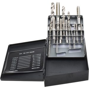 HERTEL Tap & Drill Set: M3 x 0.5 to M12 x 1.75 Taps, 2.5 to 10.25 mm Drills 773S