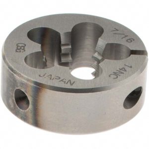 OSG Round Die: 7/16-14, 1" OD, High Speed Steel 2703700