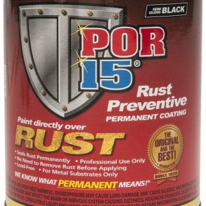 POR-15 1 Pint, Semi Gloss Black, Rust Preventative Paint 45408