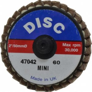 GARRYSON Flap Disc: 2" Dia, 60 Grit, Zirconia Alumina, Flat G47042