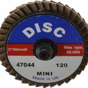 GARRYSON Flap Disc: 2" Dia, 120 Grit, Zirconia Alumina, Flat G47044