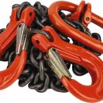 PEWAG Chain Sling: Double-Leg, Oblong & Sling Hook, 5' Long, 3500 lb Vertical Capacity, 3500 lb Capacity at 30 deg, 9/32" Chain, Alloy Steel 7G80DOS/5