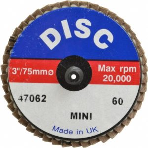 GARRYSON Flap Disc: 3" Dia, 60 Grit, Zirconia Alumina, Flat G47062