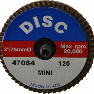 GARRYSON Flap Disc: 3" Dia, 120 Grit, Zirconia Alumina, Flat G47064