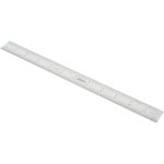 SPI Steel Rule: 12" OAL, English & Metric Graduation, Rigid, 1" OAW 13-849-5