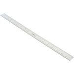 SPI Steel Rule: 18" OAL, 4R Graduation, Rigid, 1-1/8" OAW 13-851-1