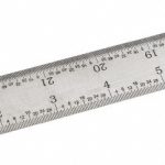 SPI Steel Rule: 24" OAL, 4R Graduation, Rigid, 1-1/8" OAW 13-856-0