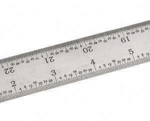 SPI Steel Rule: 24" OAL, 4R Graduation, Rigid, 1-1/8" OAW 13-856-0