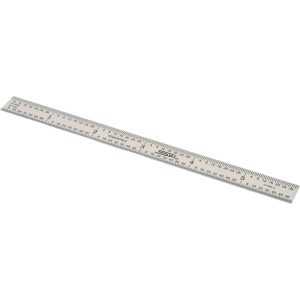SPI Steel Rule: 6" OAL, English & Metric Graduation, Flexible, 1/2" OAW 13-884-2